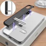 Case for iPhone XS Max 6.5 inch [Left and Right] [Magnetic Attraction] Kickstand Plastic Case – Black / White