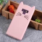 [3D Mustache Cat] Silicone Mobile Case for Samsung Galaxy Note9 N960 – Pink