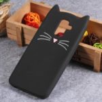 [3D Mustache Cat] Silicone Cover Casing for Samsung Galaxy J8 (2018) / On8 in India – Black