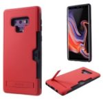 ROAR KOREA Awesome Series PC + TPU Kickstand Case with Card Slot for Samsung Galaxy Note9 N960 – Red