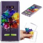 Embossment Scratch Resistant Clear Flexible TPU Cellphone Casing for Samsung Galaxy Note9 N960 – Colorful Tree