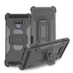 Carbon Fiber Texture Belt Clip Kickstand PC TPU Hybrid Shell Holster Cover Case for Samsung Galaxy Note9 N960