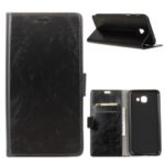 Crazy Horse Texture Wallet Stand Leather Case for for Samsung Galaxy J4+ J415 – Black