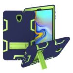 [Two-tone] Cool PC + Silicone Hybrid Kickstand Cover for Samsung Galaxy Tab A 10.5 (2018) T590 T595 – Green / Dark Blue