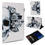 Pattern Printing Stand Leather Flip Case for Samsung Galaxy Tab S4 10.5 T830 T835 – Sugar Skull