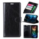 Crazy Horse Magnetic Stand Wallet Leather Mobile Phone Case for Samsung Galaxy A7 (2018) – Black