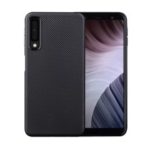 Carbon Fiber Texture Soft TPU Cell Phone Case for Samsung Galaxy A7 (2018) – Black