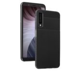 Triangle Pattern TPU Case for Samsung Galaxy A7 (2018) – Black