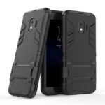 Cool Guard Plastic + TPU Hybrid Case with Kickstand for Samsung Galaxy J2 Core – Black