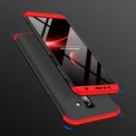 GKK [Detachable 3-Piece] Matte Hard Back Case for Samsung Galaxy J6 Plus – Black / Red