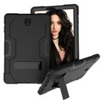 Cool PC + Silicone Hybrid Kickstand Cover for Samsung Galaxy Tab S4 10.5 T830 T835 – All Black