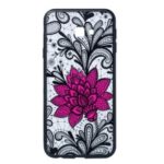 Embossed Flower Pattern TPU + PC Combo Mobile Phone Case for Samsung Galaxy J4+ – Big Red Flower