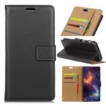 Wallet Stand Flip PU Leather Phone Cover for Samsung Galaxy J6+ / J6 Prime – Black