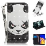 Light Spot Decor Patterned Wallet Stand PU Leather Phone Case for Samsung Galaxy J4+ – Angry Panda
