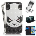 Light Spot Decor Patterned Wallet Stand PU Leather Phone Case for Samsung Galaxy J6+ – Angry Panda