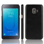 Litchi Skin Leather Coated Hard PC Case for Samsung Galaxy J2 Core – Black