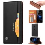 Auto-absorbed PU Leather Case for Sony Xperia XZ3 – Black