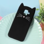3D Moustache Cat Silicone Shell for Samsung Galaxy A6 (2018) – Black