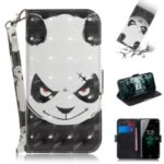 Light Spot Decor Patterned Wallet Stand PU Leather Phone Case for Sony Xperia XZ3 – Angry Panda