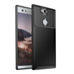 Beetle Series Carbon Fiber TPU Protection Cellphone Case for Sony Xperia XA2 Plus – Black