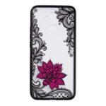 Embossed Flower Pattern TPU PC Hybrid Case for Huawei Mate 20 Lite / Maimang 7 – Small Red Flower