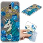 Embossment TPU Protection Pattern Printing Case for Huawei Mate 20 Lite – Elegant Unicorn
