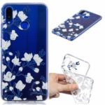 Pattern Printing Embossment TPU Protection Case for Huawei nova 3 – White Flowers