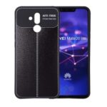 Litchi Grain Soft TPU Mobile Phone Case for Huawei Mate 20 Lite / Maimang 7 – Black