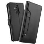 Wallet Stand Leather Flip Case with Card Pocket and Makeup Mirror for Huawei Mate 20 Lite / Maimang 7 – Black