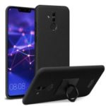 IMAK Ring Holder Kickstand Matte Hard PC Phone Case + Screen Protector for Huawei Mate 20 Lite / Maimang 7 – Black