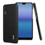 IMAK Ruiyi Series PU Leather Skin PC Hard Phone Case for Huawei P20 – All Black