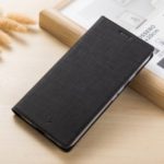 VILI DMX Cross Texture Leather Case for Huawei Honor 8X (Stand and Card Slot) – Black