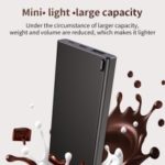 BASEUS Choc Power Bank [10000mAh Mini Light] [CE/FCC/RoHS] Type-C Micro 2-Input Battery Charger (BS-10KP103) for iPhone iPad Samsung – Black
