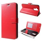 Crazy Horse Wallet Leather Stand Case for Huawei Mate 20 Lite – Red