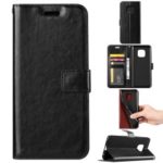 For Huawei Mate 20 Pro Crazy Horse PU Leather Wallet Case – Black