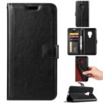 For Huawei Mate 20 Crazy Horse Texture Wallet Leather Case with Stand – Black