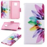 Pattern Printing PU Leather Wallet Flip Stand Phone Case for Huawei Mate 20 Pro – Petals Pattern