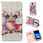 Pattern Printing Light Spot Decor Stand Leather Wallet Case for Huawei Mate 10 Lite / nova 2i / Maimang 6 / Honor 9i (India) – Owl
