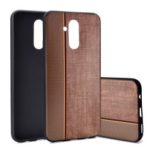 Splicing Jeans Cloth Texture Soft TPU Mobile Case for Huawei Mate 20 Lite / Maimang 7 – Coffee