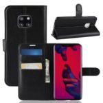 Litchi Texture Wallet Protective Leather Case for Huawei Mate 20 Pro – Black