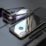 Detachable Magnetic Metal Frame + Tempered Glass Back Protection Hard Shell for Huawei nova 3 – Black