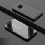 View Window Plated Mirror Surface Leather Stand Case for Huawei Mate 20 Pro – Black