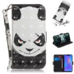 Light Spot Decor Patterned Wallet Stand PU Leather Phone Case for Huawei P Smart+ / nova 3i – Angry Panda