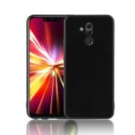 Retro Velvet Cloth Coated PC + TPU Hybrid Shell for Huawei Mate 20 Lite – Black