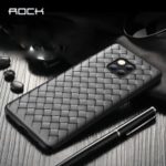 ROCK Woven Pattern Heat Dissipation TPU Mobile Casing for Huawei Mate 20 Pro – Black