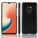 Litchi Texture PU Leather Coated Plastic Mobile Case for Huawei Mate 20 – Black