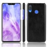 Litchi Texture PU Leather Coated Plastic Mobile Case for Huawei nova 3i / P Smart+ – Black