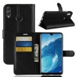 For Huawei Honor 8X Max Case Litchi Grain Leather Case (Stand and Wallet) – Black