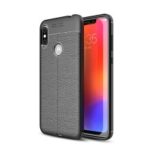 Litchi Grain Soft TPU Back Phone Case for Motorola One Power / P30 Note – Black