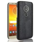 Crocodile Texture PU Leather Coated PC Phone Case for Motorola Moto E5 / G6 Play – Black